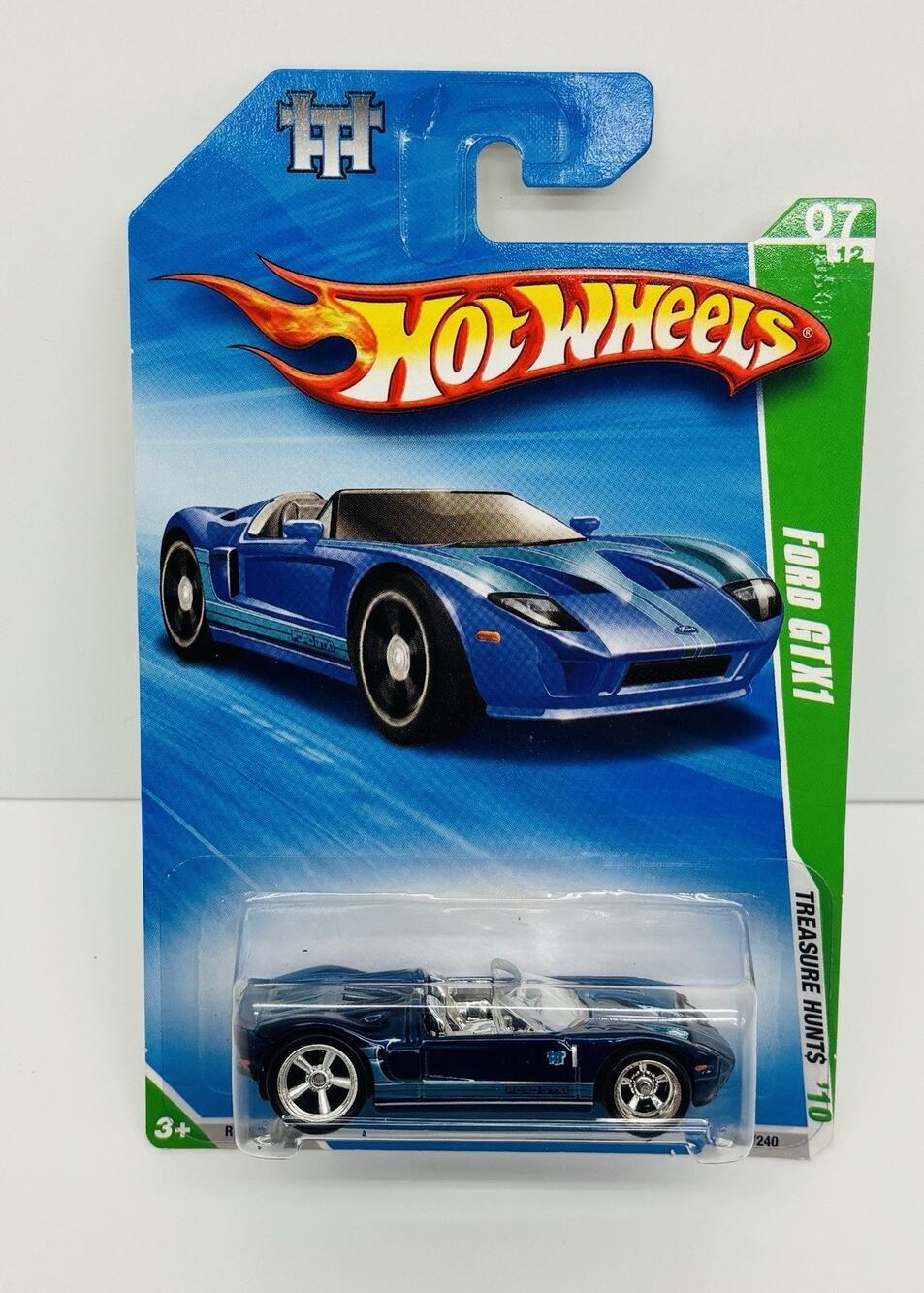 Hot Wheels STH Ford GTX1 2010 Super Treasure Hunt #7 of 12 w/ Protector Case